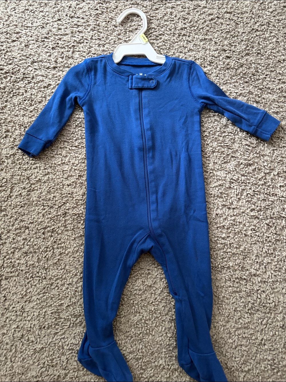 Primary Royal Blue Footed One-Piece Pajama